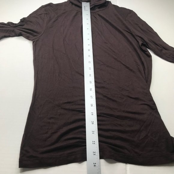 Suzie Couture Women's Turtle Neck Top Petite Small Brown New With Tags - Picture 11 of 13